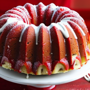 Strawberry Bundt Cake with White Chocolate Ganache: A Summertime Delight