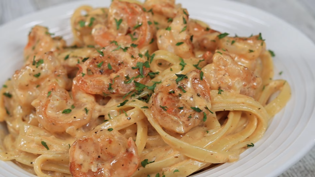 Creamy Shrimp Fettuccine Pasta With Homemade Alfredo Sauce