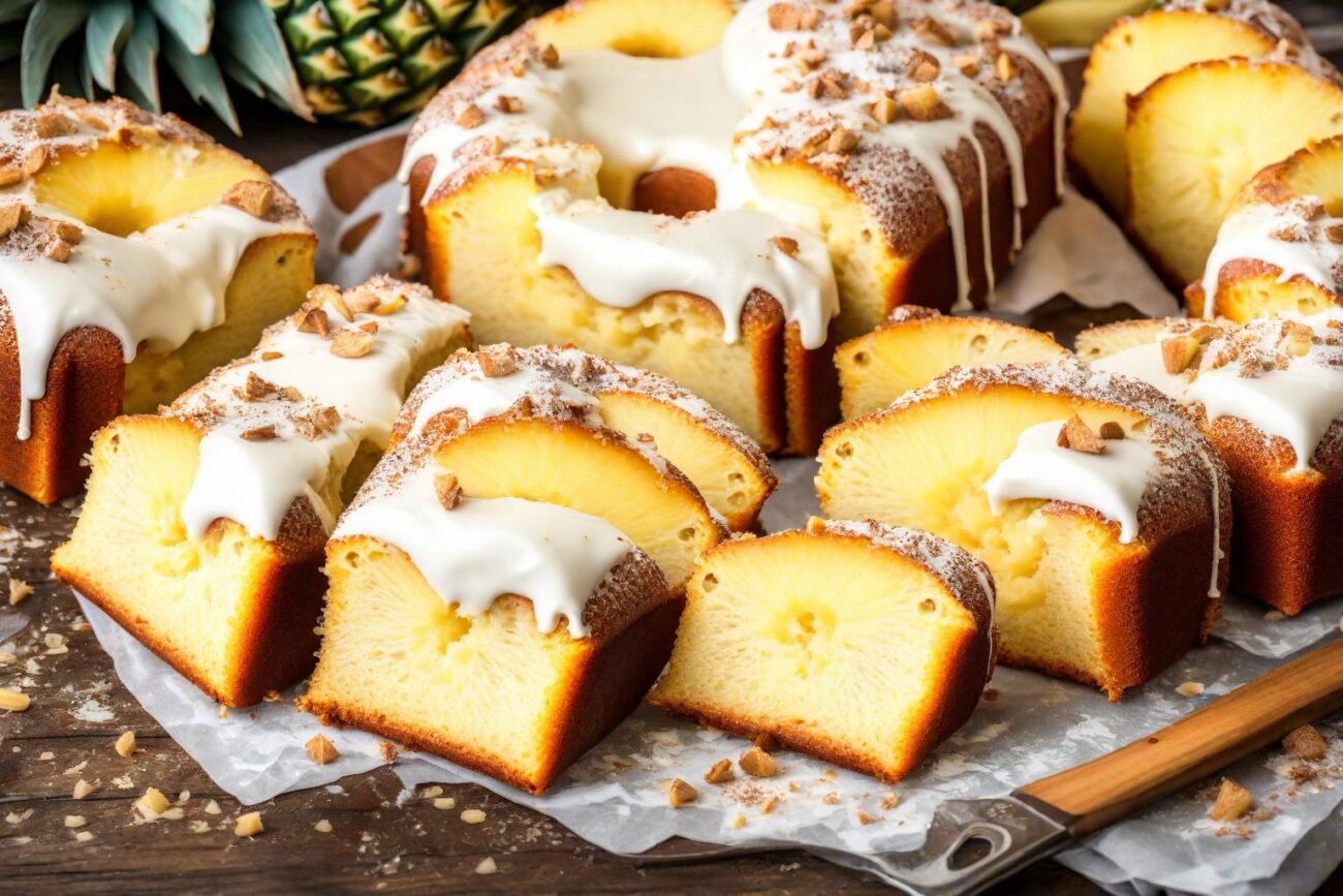 Pineapple Cream Cheese Pound Cake