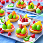 Colorful and Sweet Easter Egg Fruit Pizzas