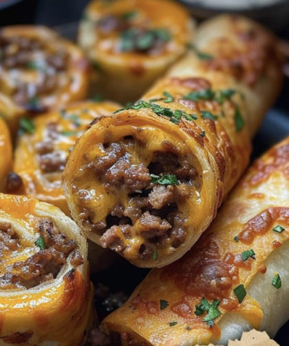 Cheesy Beefy Roll-Ups