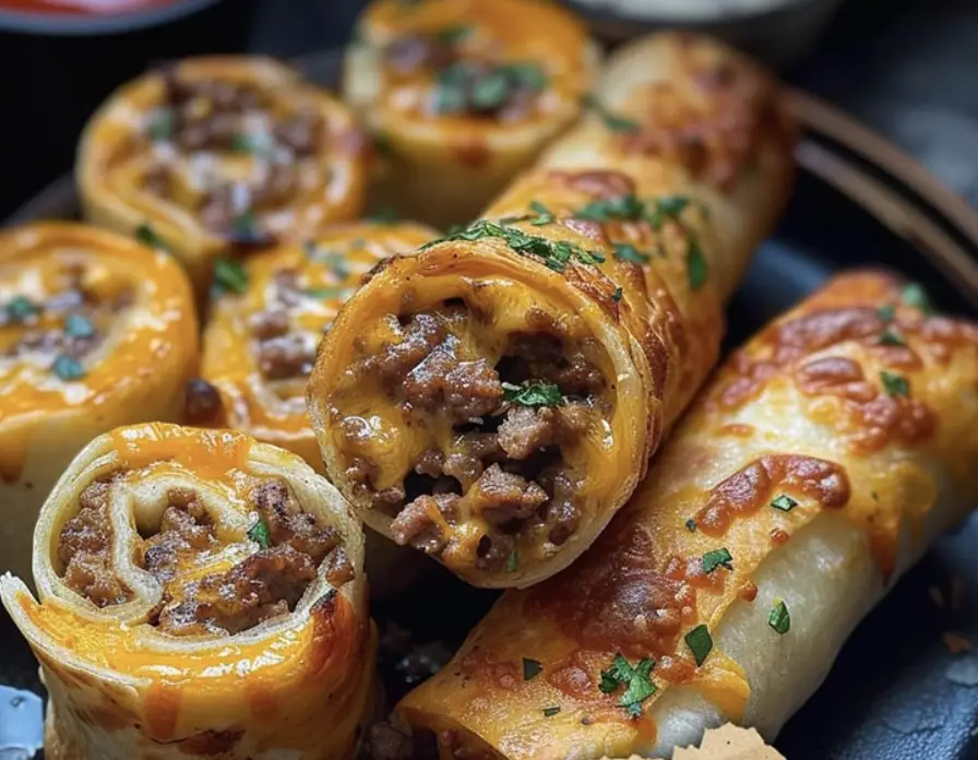 Cheesy Beefy Roll-Ups