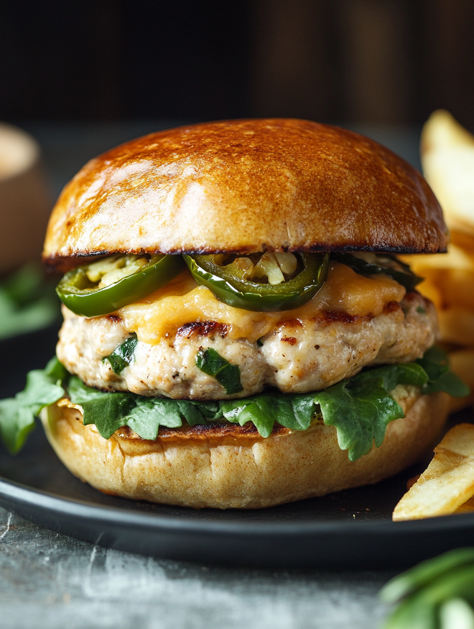 Jalapeno Popper Turkey Burgers