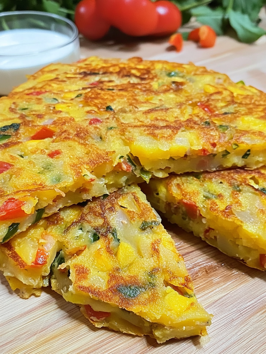 Savory Potato Pancake with Creamy Yogurt Sauce