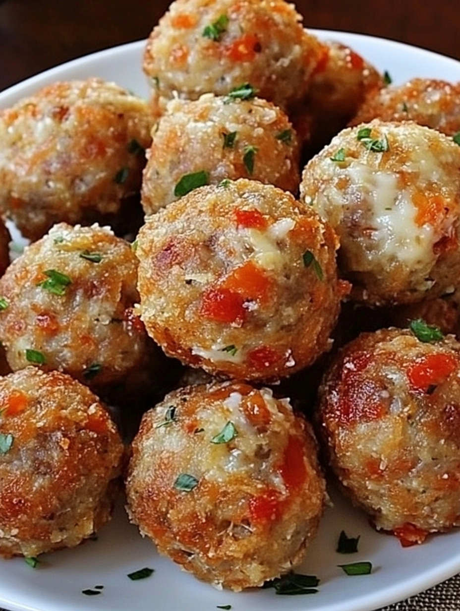 Irresistible Rotel Cream Cheese Sausage Balls