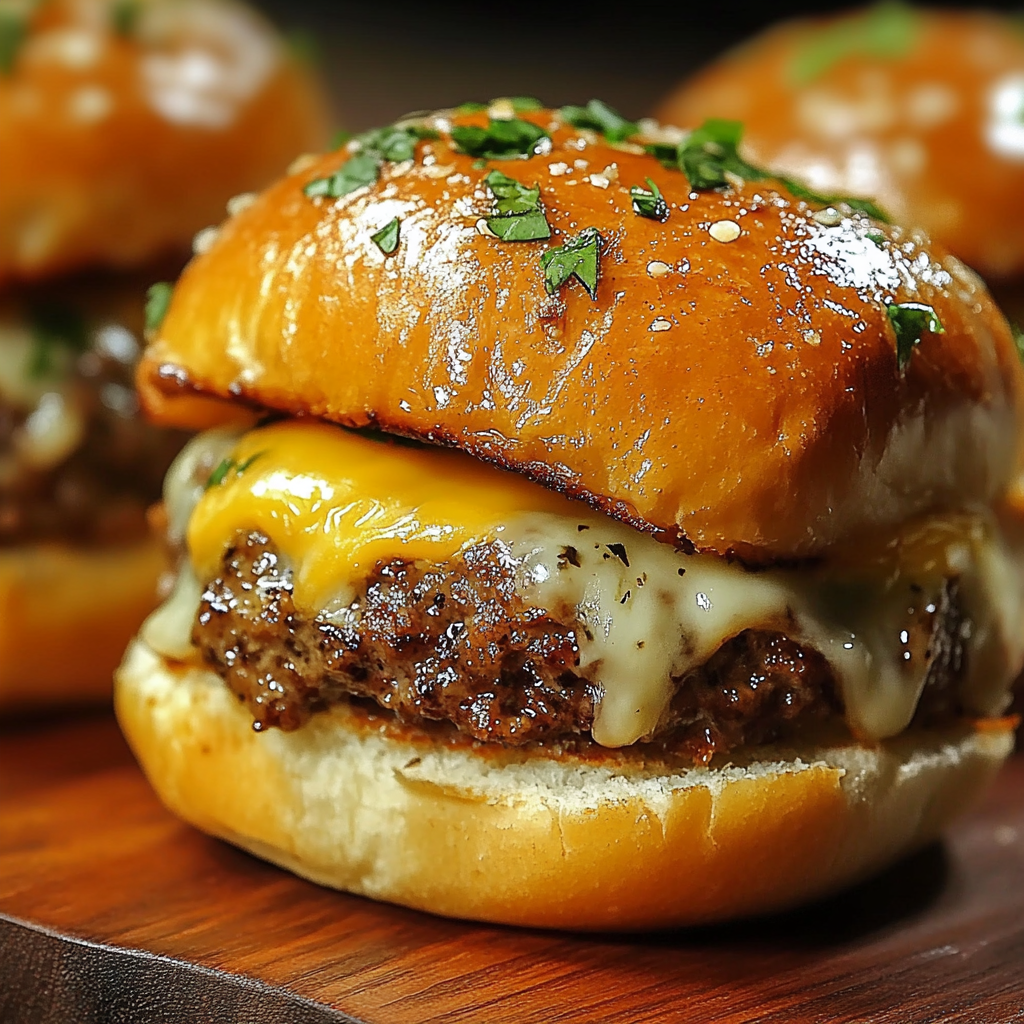 Garlic Parmesan Cheeseburger